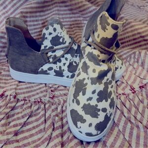 Women’s cow print shoes